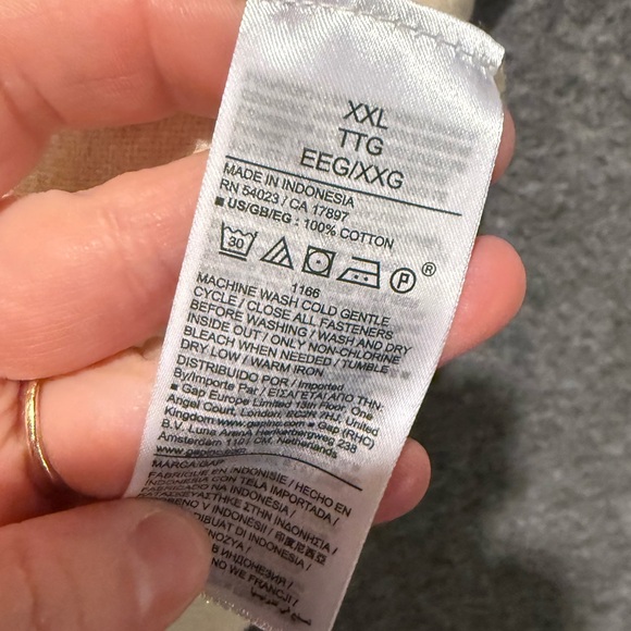 Gap Cardigan Sweater Womens XXL tan beige cream button up lightweight minimal - Picture 9 of 11